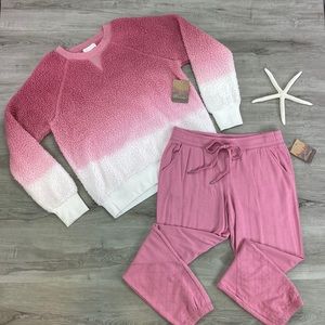 🔆PJ SALVAGE🔆 ROSEWOOD SWEATSHIRT SWEATPANTS SET